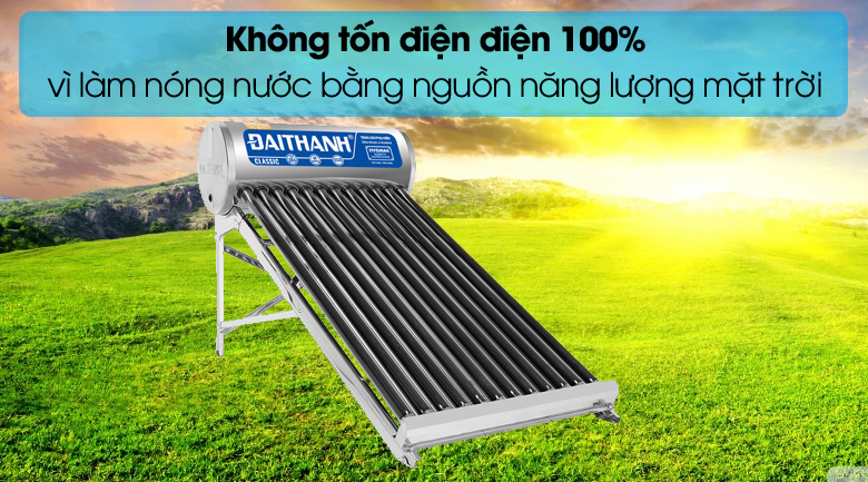 Sử dụng máy nước nóng năng lượng mặt trời tiết kiệm điện